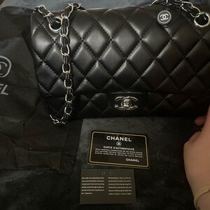 Chanel Classic Black Quilted Shoulder Bag